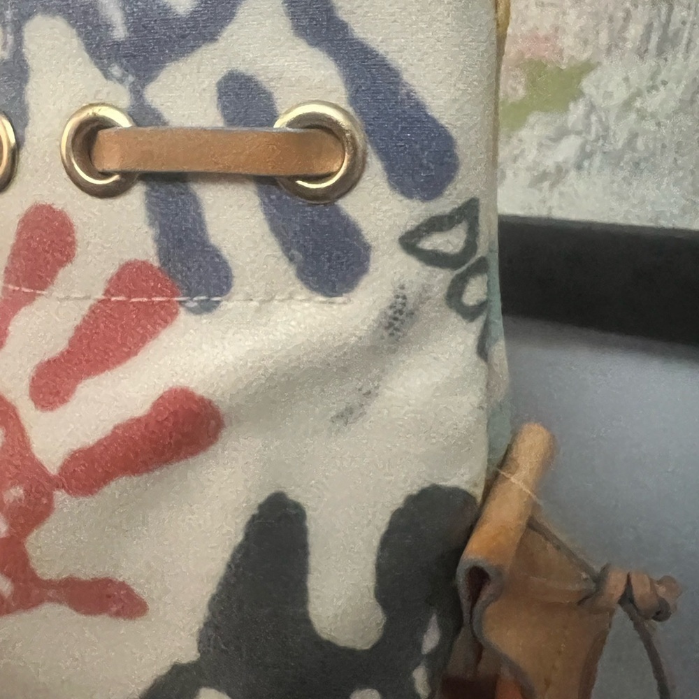 Dooney & Bourke Colorful Handprint Canvas Tote - Picture 5 of 13
